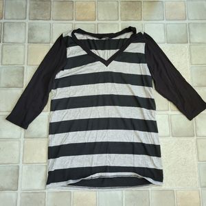 SALE 3 for $9 Womens Size Small White Birch Black and Gray 3/4 Sleeve Tee